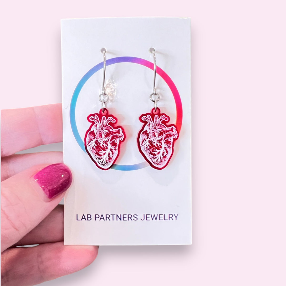 Anatomical Human Heart Earrings - Red- Great Gift for Doctors, Nurses, Medical Students, Teachers, Lovers