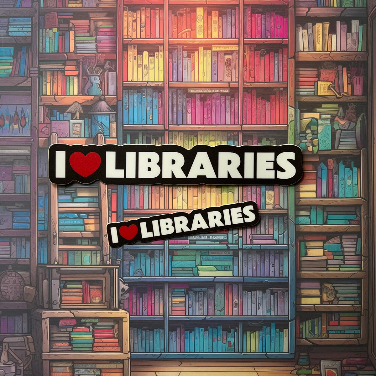 I love Libraries - Sticker