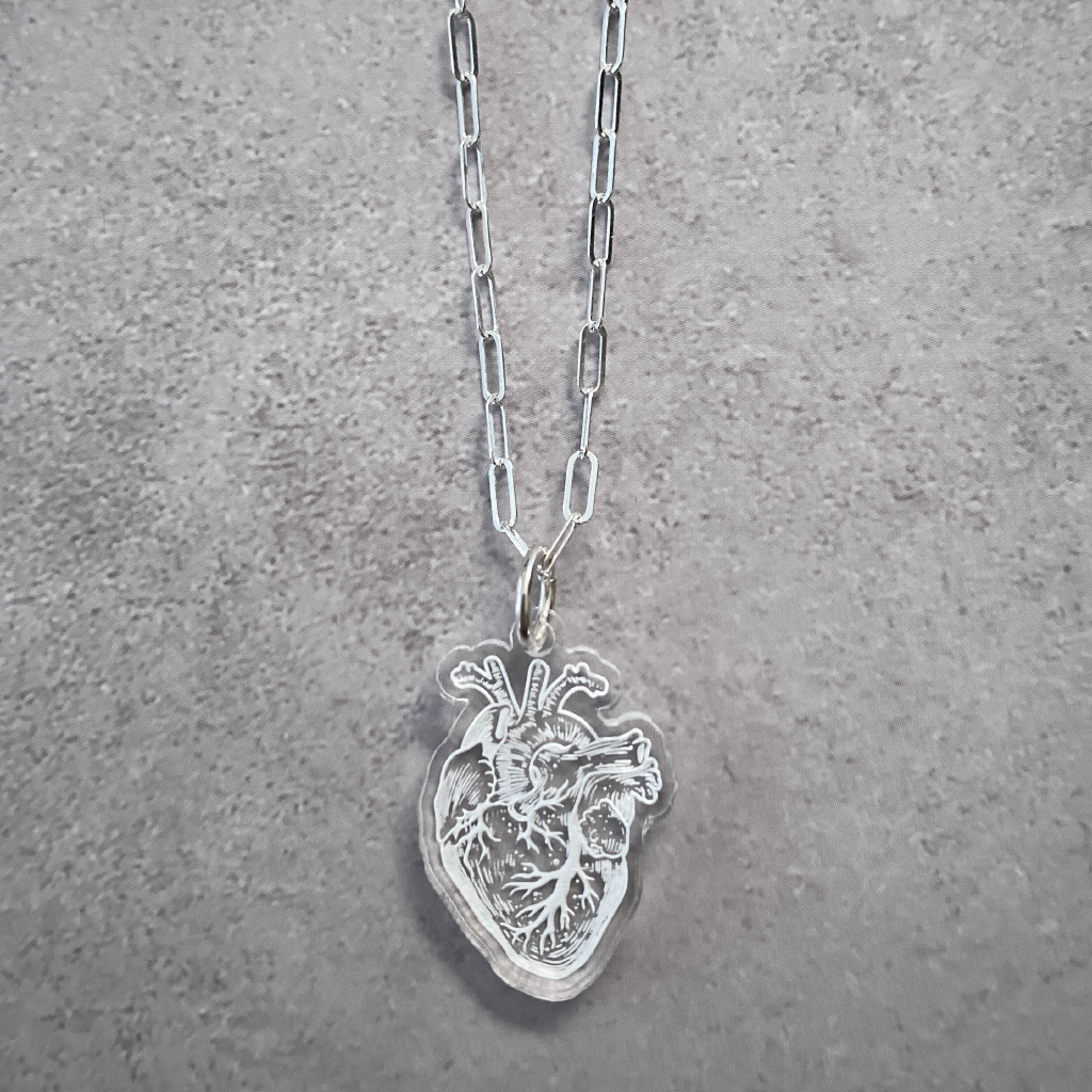Heart Necklace  - Anatomical Human Heart Necklace - Great Gift for Doctors, Nurses, Medical Techs, Med Students