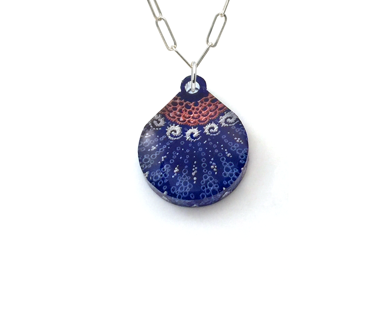 Starfish Earrings, Small Teardrop shape, Red White Blue, From Lab Partners Jewelry