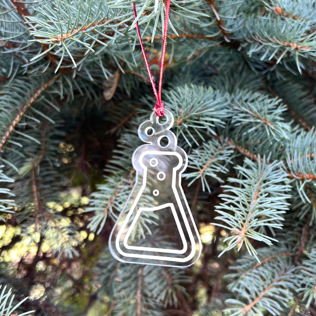 Erlenmeyer Flask Ornament - Fun Science Christmas Tree Ornaments for Scientists, Geeks, Nerds and Life-Long Lab Rats