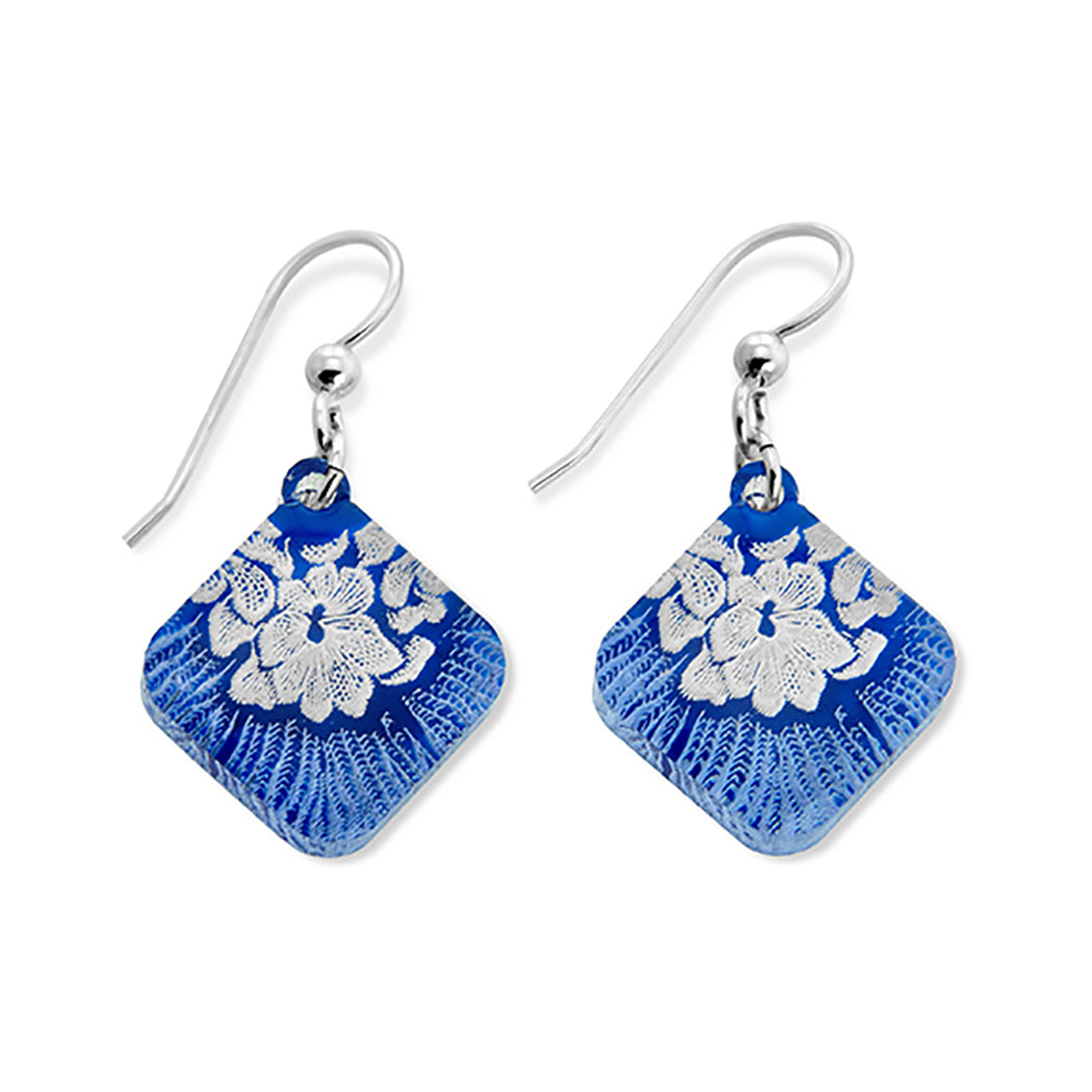 Best Seller - Flower Mollusk Earrings in Blue