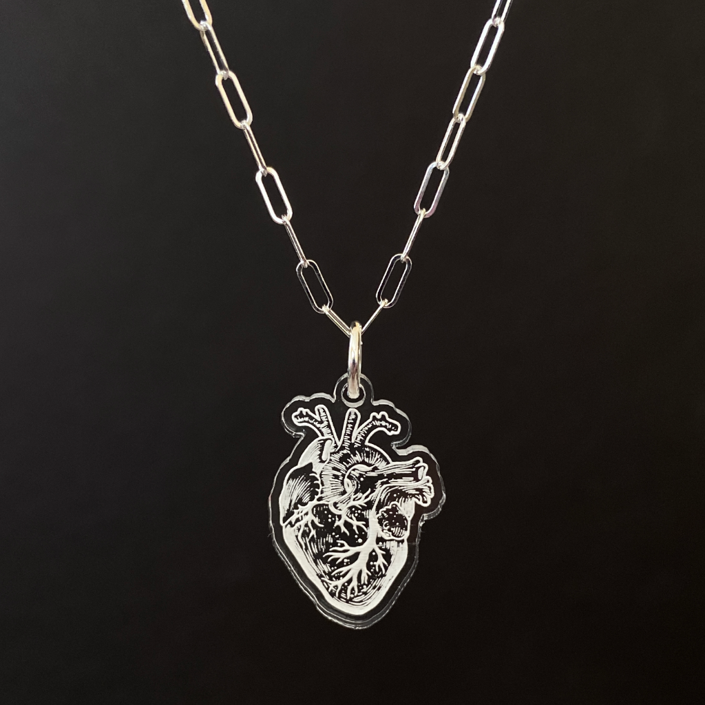 Anatomical Human Heart Necklace