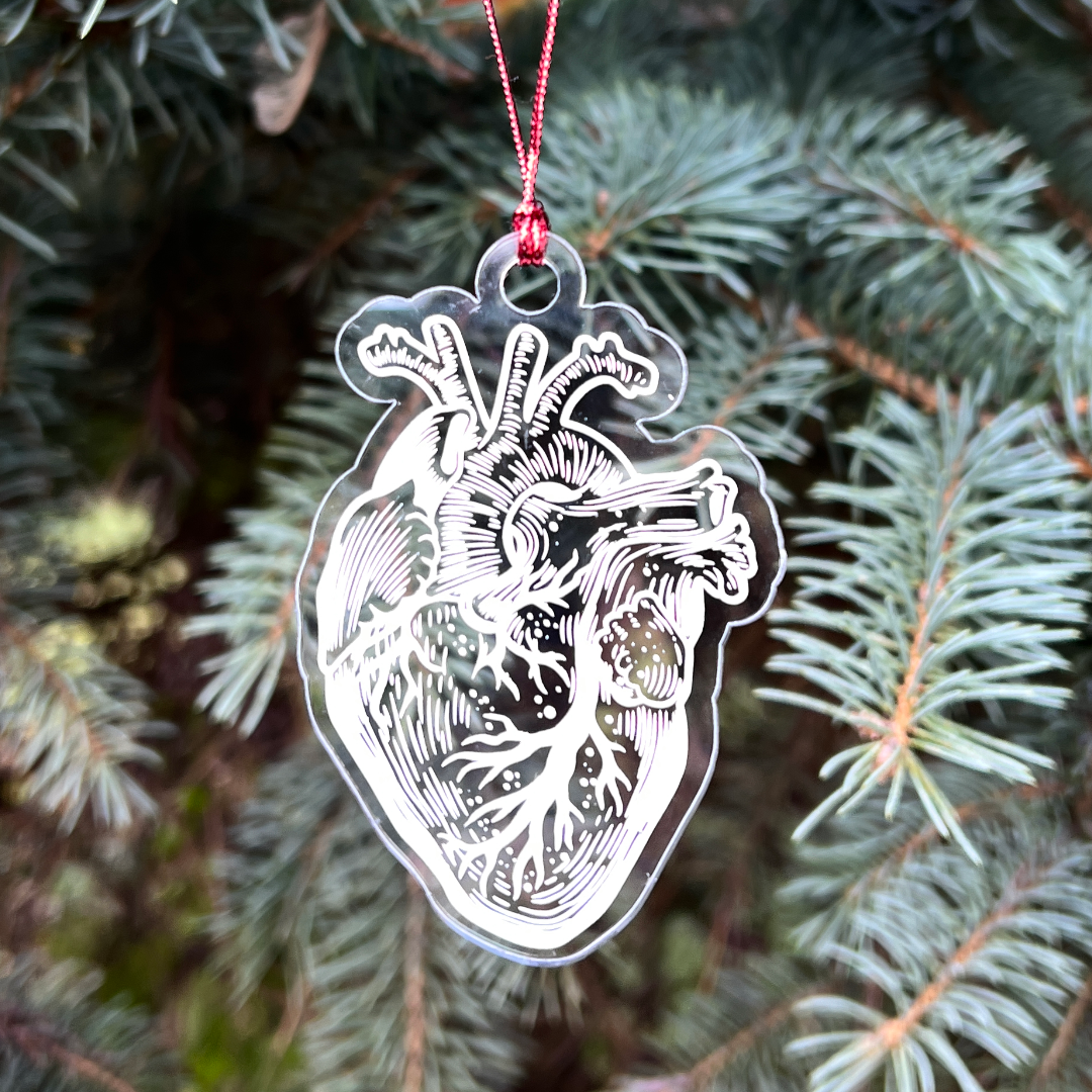 Heart Ornament  - Anatomical Human Heart Christmas Ornament - Gift for Doctors, Nurses, Teachers