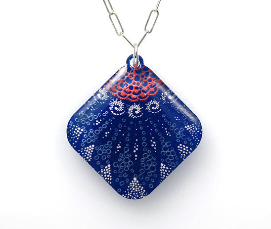 Starfish Necklace - Diamond Shaped - Red White Blue - From Lab Partners Jewelry