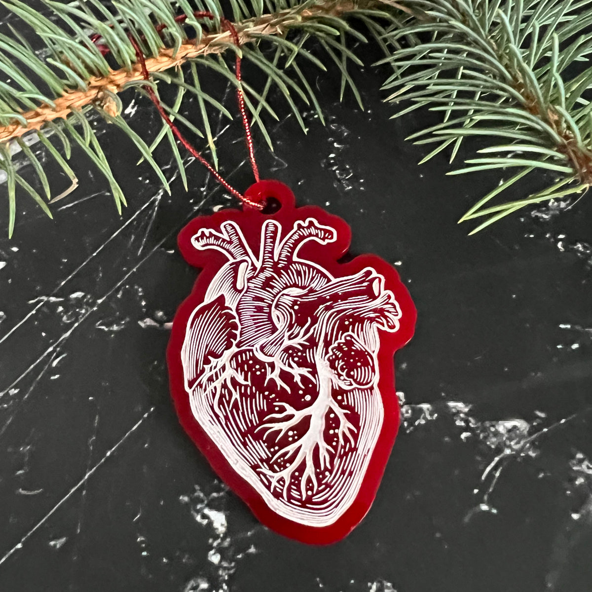 Anatomical Human Heart Christmas Ornament - Great Gift for Doctors, Nurses, Medical Techs, Med Students